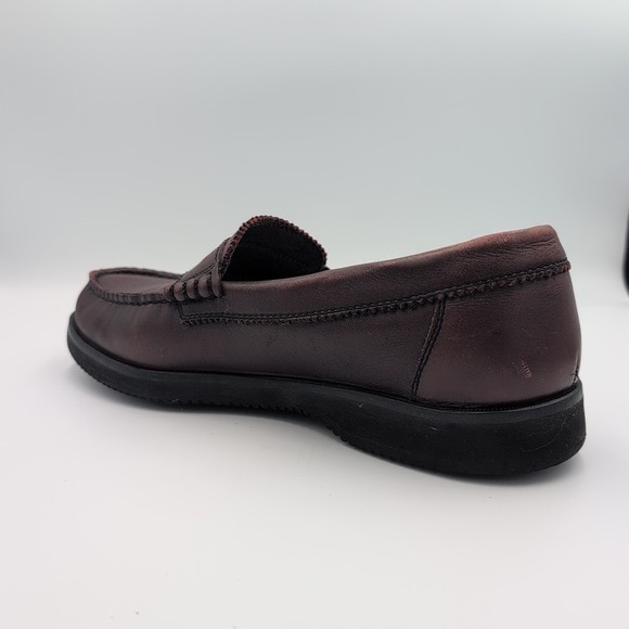 Mens Sz‎ 11 Rockport Vibram Leather Loafers Beef Roll